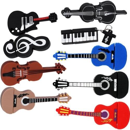Jaster cartoon 64GB cute Musical instrument Guitar violin Note USB Flash Drive 4GB 8GB 16GB 32GB Pendrive USB 2.0 Usb stick