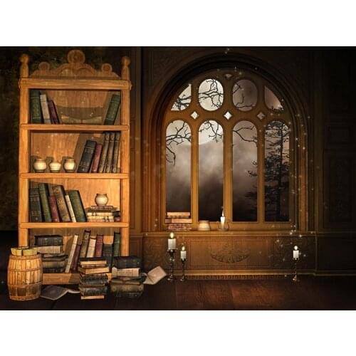 Halloween photographic background vinyl ancient study room photo backdrops for photography studio accessories photophone HA-333