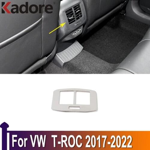 Interior Armrest Rear Air Conditonnal Vent Cover Trim AC Outlet Panel Accessories For Volkswagen T-Roc TROC 2017 2018 2019