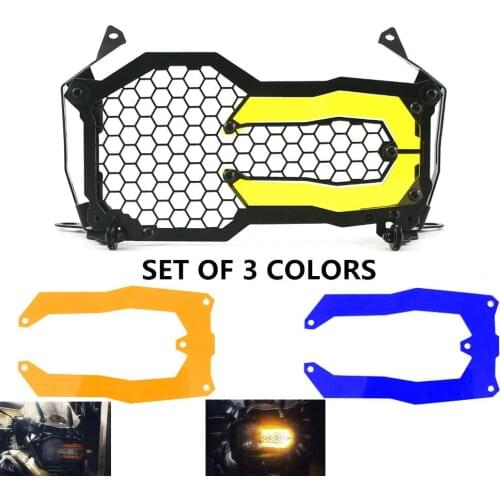 Headlight Guard Lens Cover Light Bracket Protection For BMW R1200GS LC ADV 2014-2019 R1250GS Adventure 2018-ON Set of 3 colors