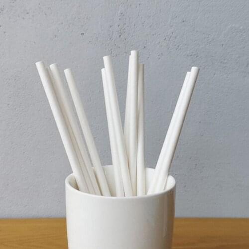 Individually Paper Wrapped Paper Straws Solid Plain White Brown Party Drinking Restaurant Coffee Bar Straws