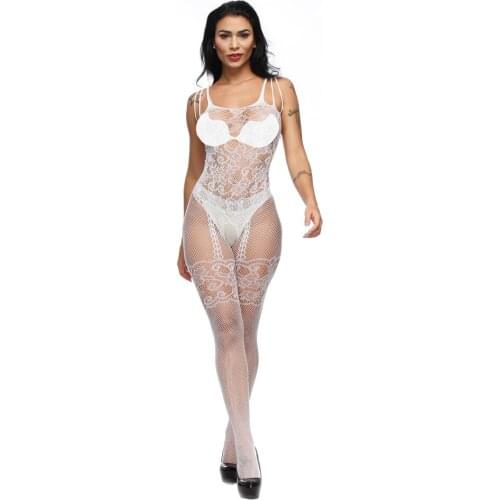 Women Fishnet Body Stocking Sexy Erotic Lingerie Costumes Teddies Body suits Crotchless babydoll Underwear for sex Tights Adult