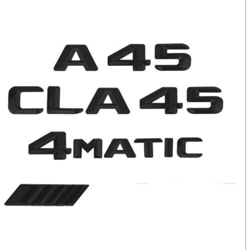 1pcs 3D ABS Matt Black ABS CLA 45 Car Trunk Rear Letters Badge Emblem Logo Sticker for Mercedes Benz AMG Emblem Class 4MATIC