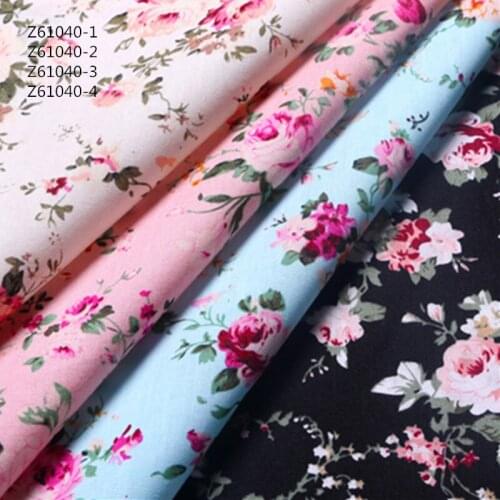 100 cotton poplin printed textile, pure cotton plant flower woven fabric, DIY handmade clothing accessories, bed sheet fabric
