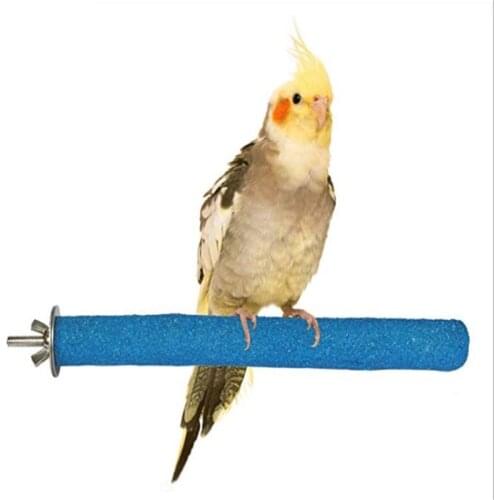 2019 1PCS Pet Parrot Budgie Chew Bite Paw Grinding Rod Toy Bird Cage Play Stand Perches Pet Supplies