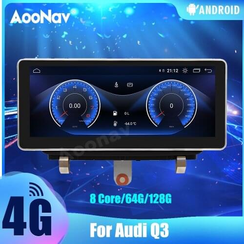 2 Din 128G Car Radio For Audi Q3 2015 Touch Sceen Android 10.0 GPS Navigation Autoradio Multimedia Player