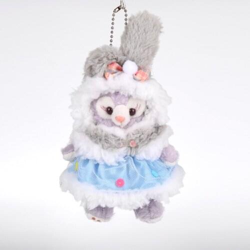 Disney Cartoon Plush Keychain Cute Brooch Accessories Cartoon Star Dailu Duffy Bear Rose Keychain Fashion Children Brooch Toys