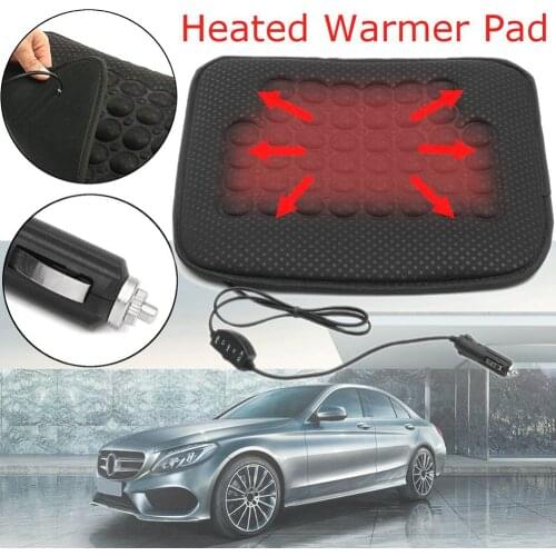 Car Heated Seat Cushion Hot Cover Auto 12V Heat Heater Warmer Pad-winter Black Cushion Covers Heating Pad Seat For Winter