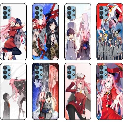 Black tpu Case For Samsung galaxy A32 A42 A52 A72 4g 5g S21 PLUS ultra back cover Darling in the Franxx