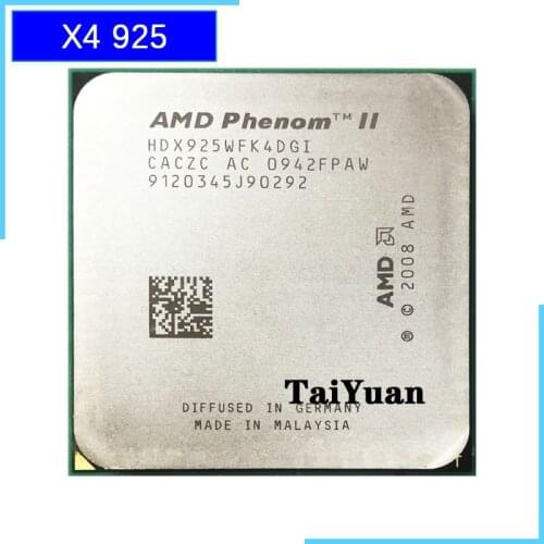 AMD Phenom II X4 925 95W 2.8 GHz Quad-Core CPU Processor HDX925WFK4DGI /HDX925WFK4DGM Socket AM3