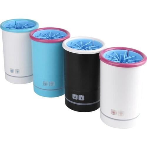 Pet Electric Foot Washer Automatic Foot Washer Cup Dog Washer USB Rechargeable Silicone Brush Rotary Paw Washer for outdoor dogs