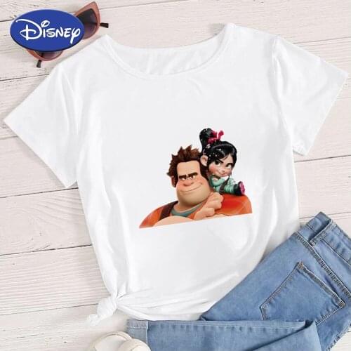 Disney Wreck-It Ralph T Shirt Fashion European Womens Shirt Cartoon Cute Tops Tee Summer New Aesthetic Tshirt Chile Dropship