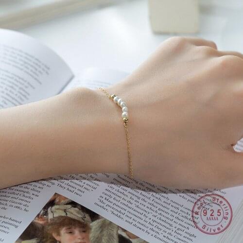 HI MAN 925 Sterling Silver Korean Irregular Pearl Bracelet Women Classic Luxury Wedding Jewelry Accessories