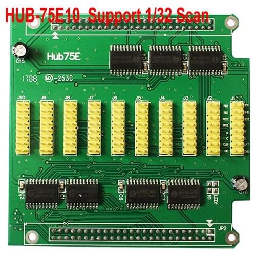HUB-75E10 2018 adapter card Support 1/32 scan 10*HUB75B 10*HUB75E Only support i5A & RV901T LED receiving card