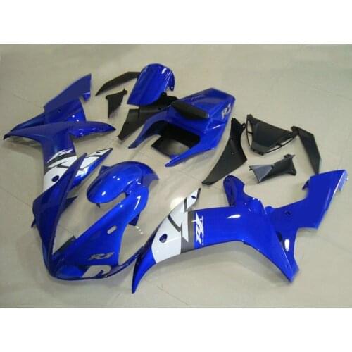 ABS motorcycle injection factory fairings set for YAMAHA R1 2002 2003 YZF R1 02 03 YZF 1000 blue white Road/race fairing kits