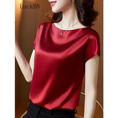 LuckBN Satin Blouses