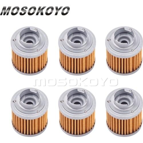 6PCS/pack Engine Oil Filter For Lifan 150 TRX125 CB50R Kitaco Takegawa Daytona Anima Honda 15412-HB6-003 ATC125M SSR Motorcycle