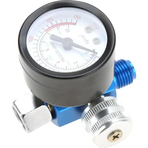 1/4” Mini Air Regulator Valve Spray Paint Gun Air Pressure Regulator Pressure Gauge Pneumatic Nozzle For Spray Tool Tool Access