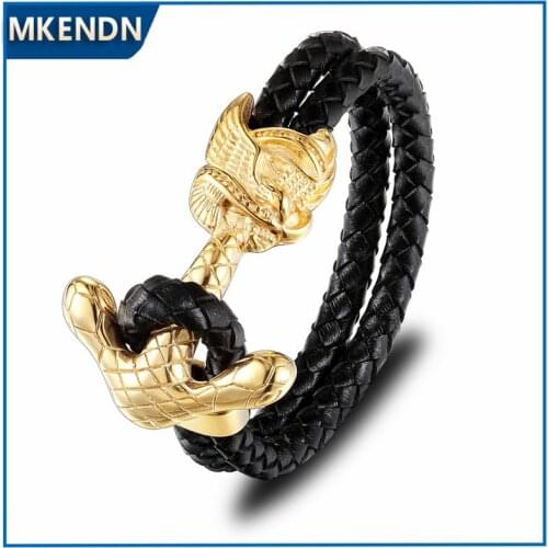 MKENDN Gold Bracelets For Men