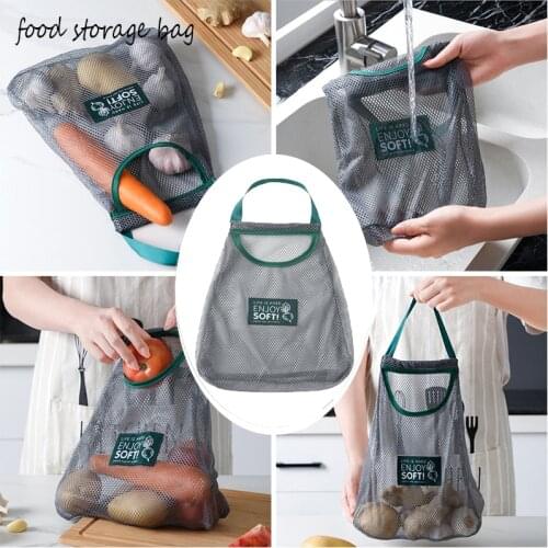 1pc Reusable Vegetable Mesh Bag Net Fruit Garlic Onion Grocery Bags Organic Food Organizer Case Eco Friendly Shopping Tote Handb