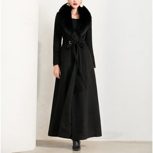 2020 new winter big Lapel winter thickening off season special price medium long woolen woolen coat