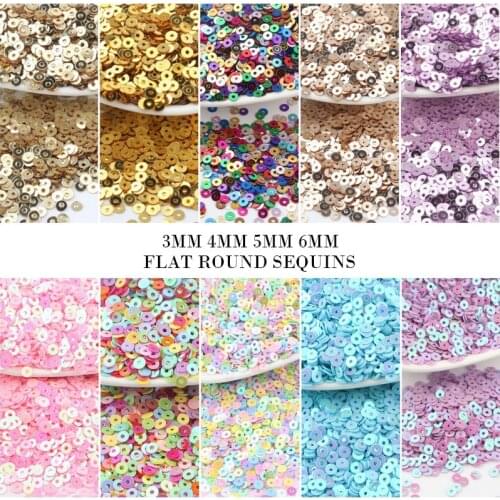 Diy Paillettes 3mm 4mm 5mm 6mm Sequins AB Plated Color Flat Round Paillette for Wedding Craft Garments Scrapbooking Accessories