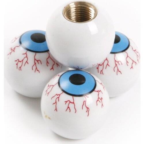 4Pcs/Set Cars Tire Valves Stems Eyeball Shape Auto Truck Bike ATV Car Van Dust air Leakproof Dustproof Stem Wholesale Tools