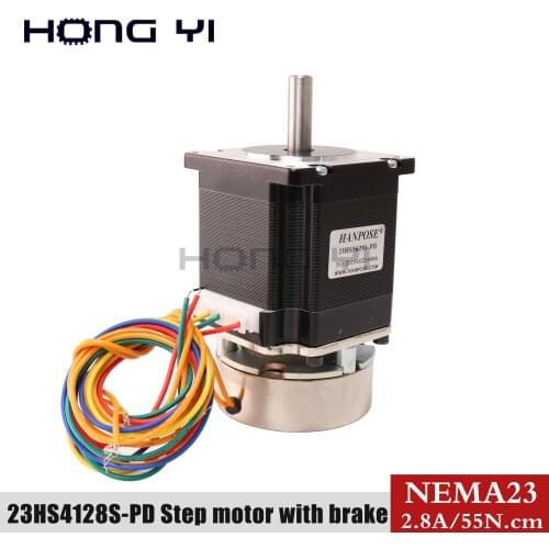 High quality 57 stepper motor with brake two-phase four wire high torque 23HS4128-PD long for CNC milling machine