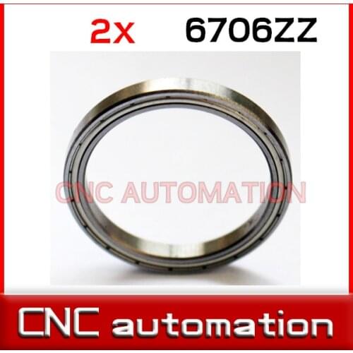 2pcs Ball Bearing 6706 ZZ 6706ZZ 2RS 30X37X4mm chrome steel deep groove thin ring radial ball bearing