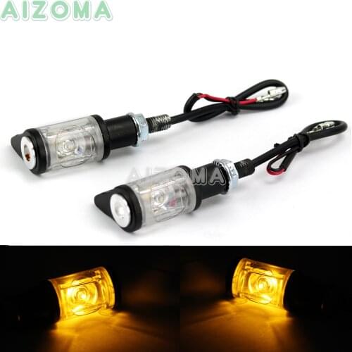 Motorbike Custom LED Turn Signal Light 12v Amber Flasher Indicator Lights For Kawasaki Yamaha Suzuki Motorcycle Universal