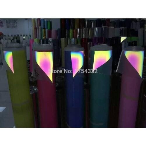 135cm*1M New Item Night Perfect Iridescence Reflective PU/PVC Fabric Fashion Popular Personality Bags Garment Shoes material