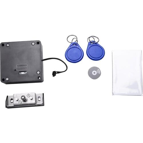 Smart Electronic RFID Cabinet Lock No Hole Easy Installation Furniture Locker Wardrobe Shoe Cabinet Drawer Door Lock with Two Ca