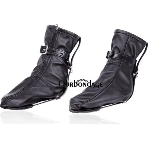 Ourbondage Pu Leather Ankle Cuffs Gloves Crawls Paw Mitts BDSM Bondage Restraints Bound Leg Straps Mittens Sex Toy