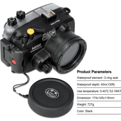 For Sony A6300 A6400 Camera Housing Waterproof IPX 8 Diving Depth 40m Photographic Freely Underwater Protective Case Equipment