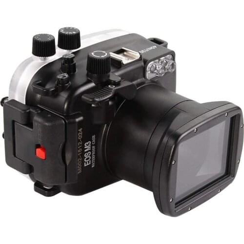40M Waterproof Underwater Camera Housing Hard Case for Canon EOS M3 18-55mm Lens