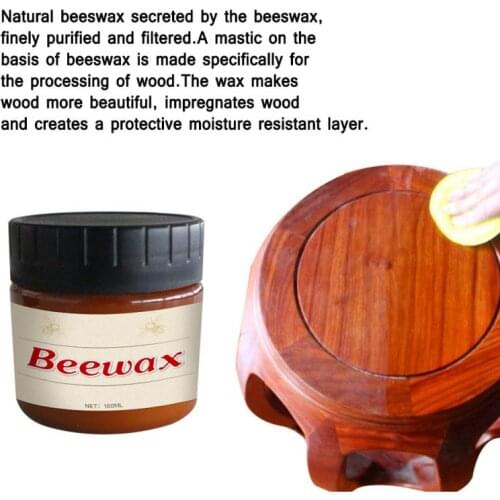 1PCS Natural Wood Seasoning Beewax Furniture Polishing Care Beeswax Waterproof Wood Care Wax Solid Wood Maintenance Cleaning Wax