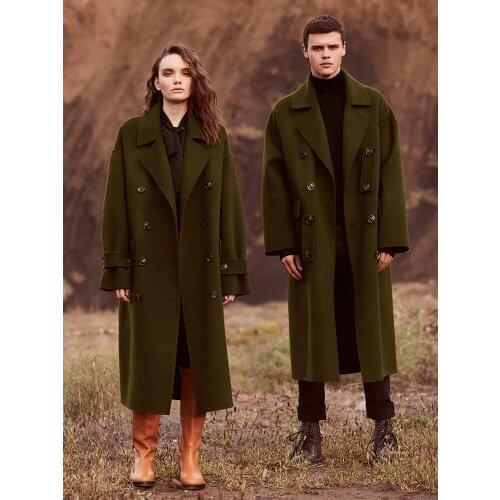 High End Double-sided Cashmere Overcoat Womens Middle and Long 2021 New Suit Type Celebrity Woollen Overcoat