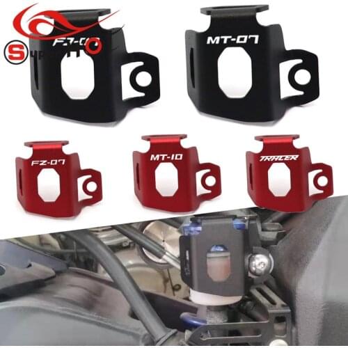 For Yamaha MT07 MT 07 Tracer FJ-07 FZ-07 2014-2020 Motorcycle Rear Fluid Reservoir Guard Cover Protector LOGO MT07