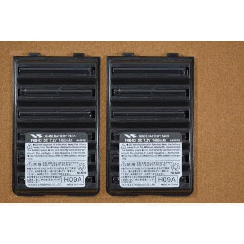 2pcs Vertex Standard FNB-83 DC 7.2V 1400mAh repleacement Battery Pack for Vertex VX-160 VX-168 VX-170 VX-177 VX-210A VX-218
