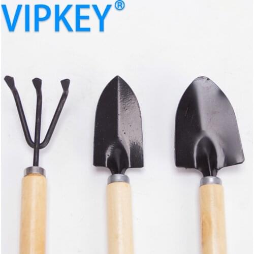 3Pcs High Quality mini Garden hand Tool Wood Handle Shovel Rake Spade Metal Head Kids Tool Garden Tools