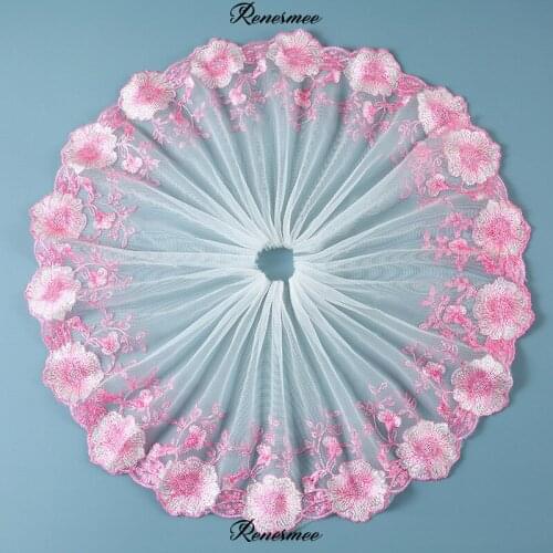 30Yard Yarn Polyester Silk Embroidered Flowers Lace Garment Bags Fabric Baby Skirt Curtain Supplies Accessories 21cm