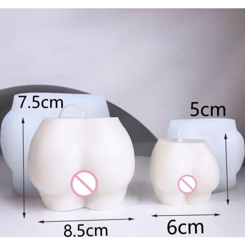 3D Hip Candle Mold Plump Ass Torso Candle Silicone Molds buttock Scented Candle Women Chest Mold