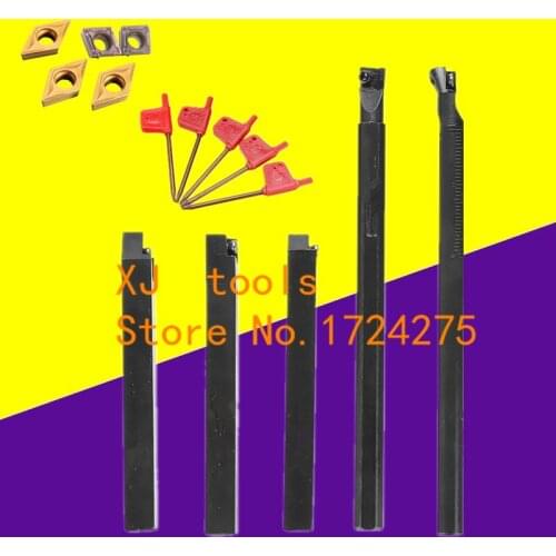 5pcs 10mm 12mm Shank Indexable Lathe Turning Tool Holder with CCMT060204 DCMT070204 Carbide Inserts for CNC Machine New Arrival