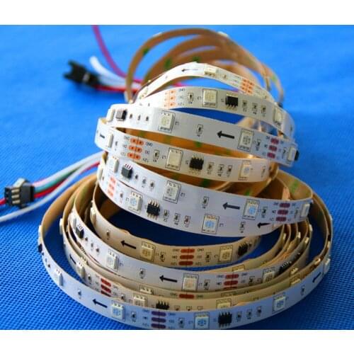 Promotion!! 5m DC12V WS2811 150LEDs (10pixes/m) led digital strip;non-waterproof;IP33;WHITE PCB