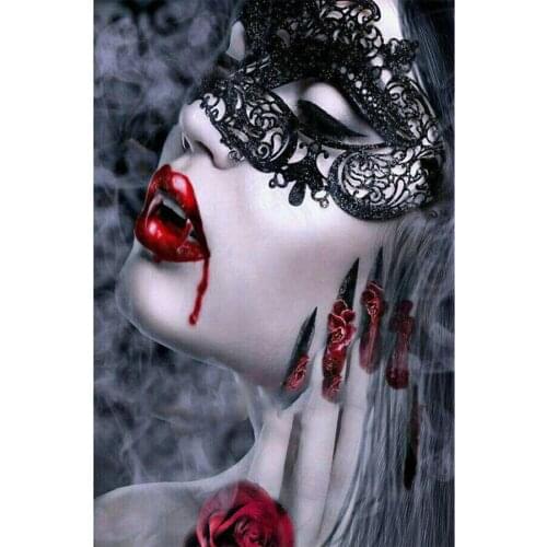 Diy Diamond Painting Cross Stitch "Vampire Woman" Pattern Mosaic Crystal Needlework 5D full Square Diamond Embroidery beaded