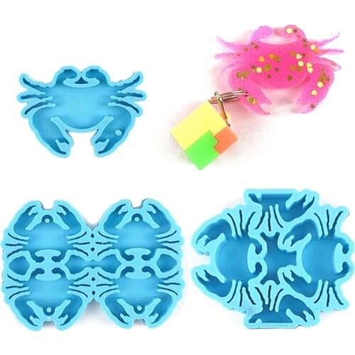 Crab Series Keychain Epoxy Resin Mold Jewelry Earrings Pendants Silicone Mould DIY Crafts Decorations Casting Tools