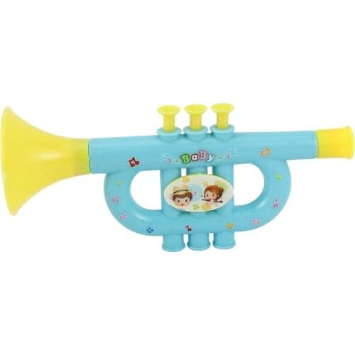 Colorful ChildrenS Blowable Trumpet Trumpet Instrument Musical Toy Ran Color Pattern