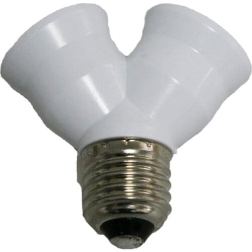 Fixmee Twin E27 Adaptor 1 to 2 Lamp Holder Bulb Socket Convertor Lighting Extension