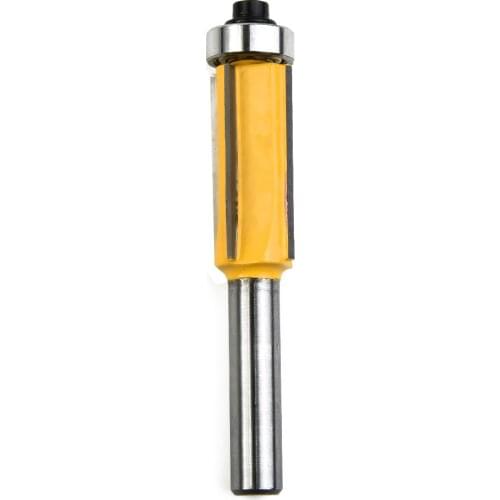 1Pcs 4 Teeth Router Bit Extra Long Bearing Woodworking Tools Milling Cutter 8mm Shank Wood Router Cutter 30mm Blade 14mm Bearing