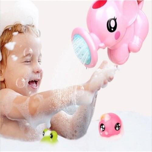 Lovely Plastic Elephant Shape Water Spray Toy Baby Bath Flower Sprinkler Shower Swimming Toy Kids Gift Bathroom Beach Toy